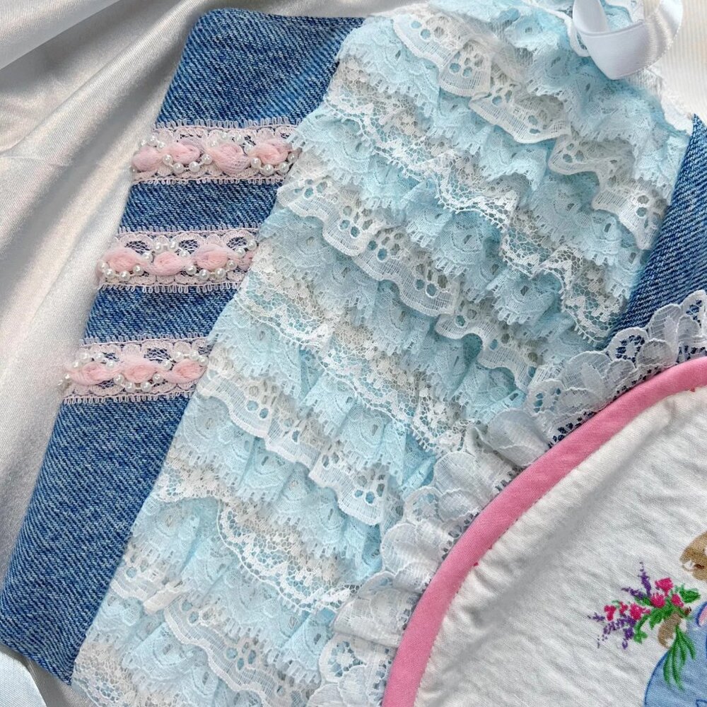 Vintage Bunny Lace Corset Top – Cottagecore Coquette Aesthetic - Picture 6 of 8